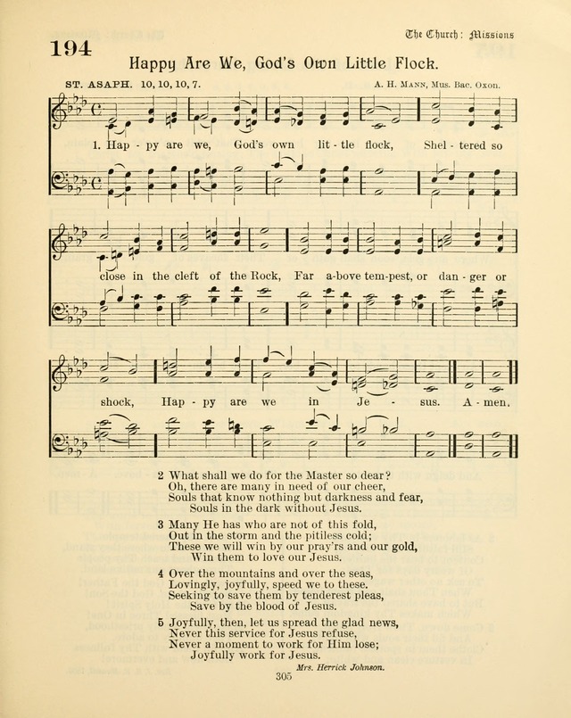 Sunday-School Book: with music: for the use of the Evangelical Lutheran congregations (Rev. and Enl.) page 307