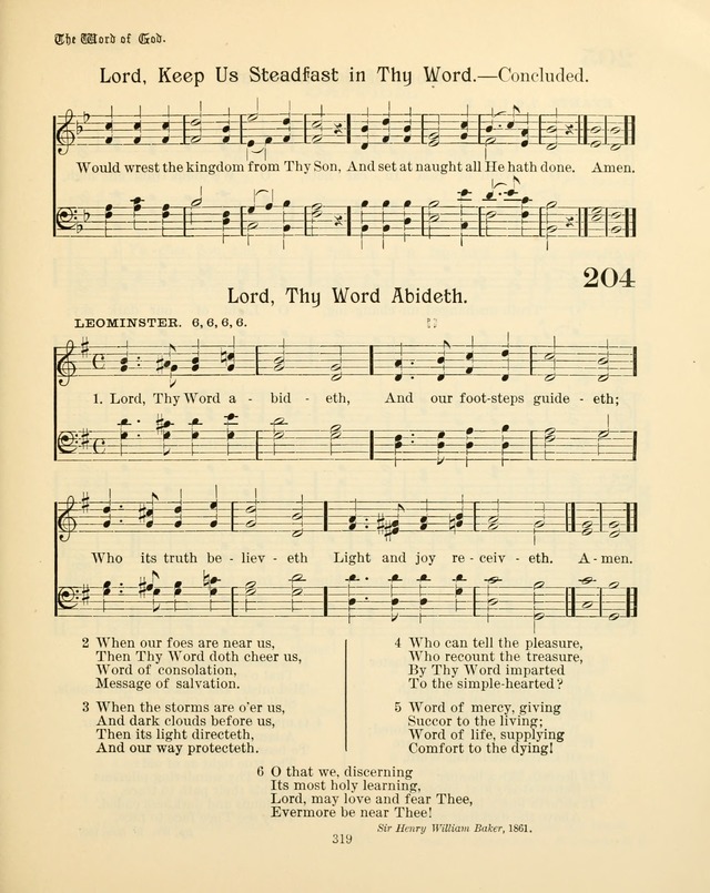 Sunday-School Book: with music: for the use of the Evangelical Lutheran congregations (Rev. and Enl.) page 321