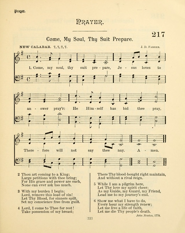 Sunday-School Book: with music: for the use of the Evangelical Lutheran congregations (Rev. and Enl.) page 335