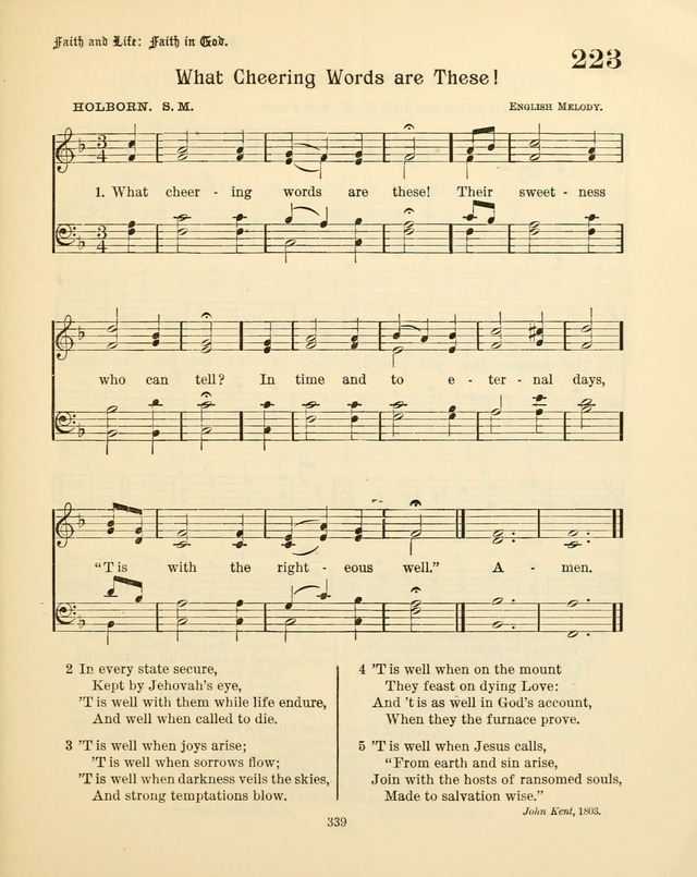 Sunday-School Book: with music: for the use of the Evangelical Lutheran congregations (Rev. and Enl.) page 341