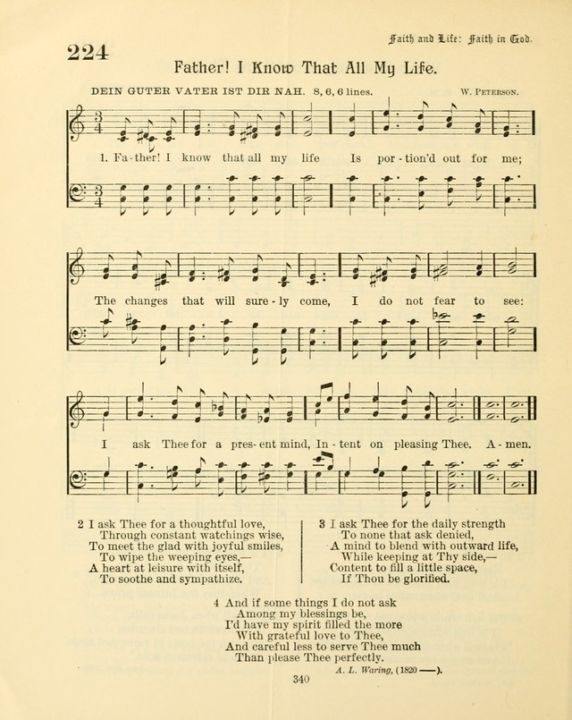 Sunday-School Book: with music: for the use of the Evangelical Lutheran congregations (Rev. and Enl.) page 342