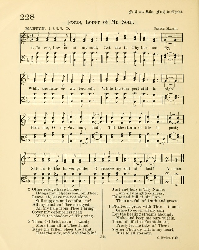 Sunday-School Book: with music: for the use of the Evangelical Lutheran congregations (Rev. and Enl.) page 346