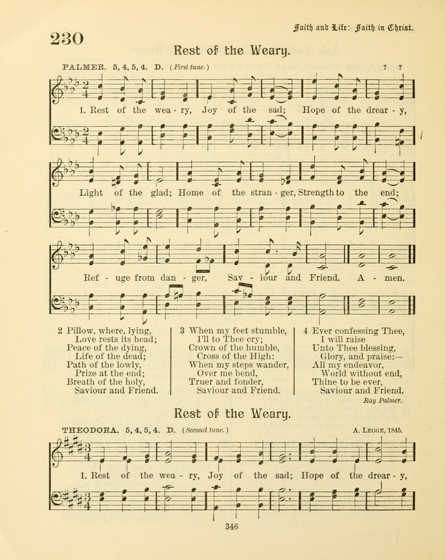 Sunday-School Book: with music: for the use of the Evangelical Lutheran congregations (Rev. and Enl.) page 348