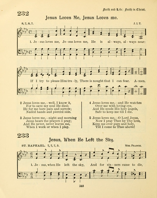 Sunday-School Book: with music: for the use of the Evangelical Lutheran congregations (Rev. and Enl.) page 350