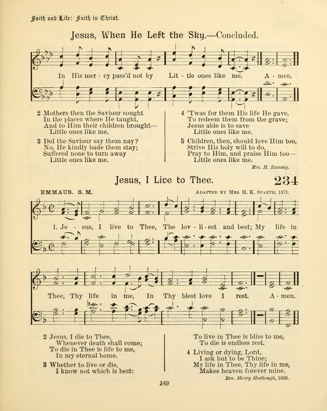 Sunday-School Book: with music: for the use of the Evangelical Lutheran congregations (Rev. and Enl.) page 351