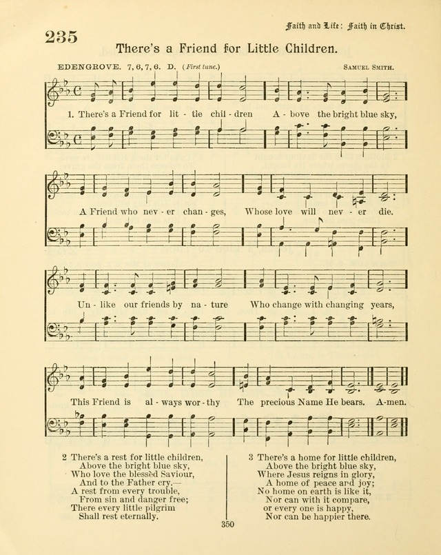 Sunday-School Book: with music: for the use of the Evangelical Lutheran congregations (Rev. and Enl.) page 352