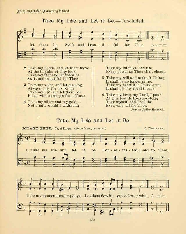 Sunday-School Book: with music: for the use of the Evangelical Lutheran congregations (Rev. and Enl.) page 367