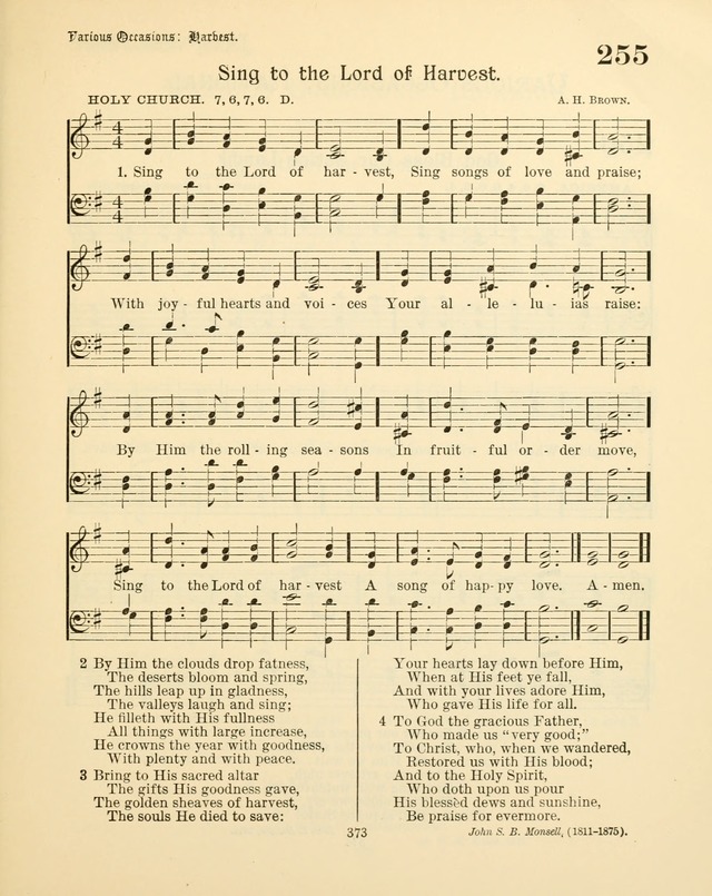 Sunday-School Book: with music: for the use of the Evangelical Lutheran congregations (Rev. and Enl.) page 375