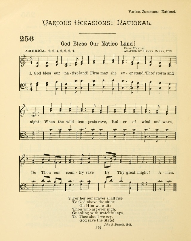 Sunday-School Book: with music: for the use of the Evangelical Lutheran congregations (Rev. and Enl.) page 376