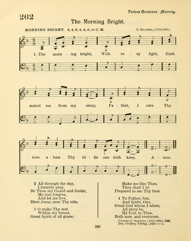 Sunday-School Book: with music: for the use of the Evangelical Lutheran congregations (Rev. and Enl.) page 382