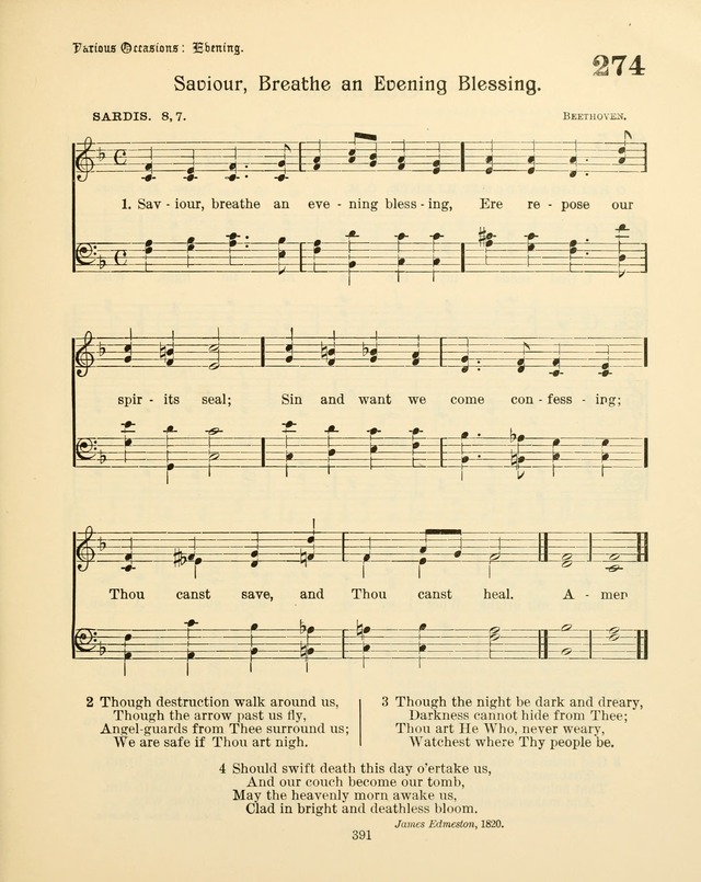 Sunday-School Book: with music: for the use of the Evangelical Lutheran congregations (Rev. and Enl.) page 393