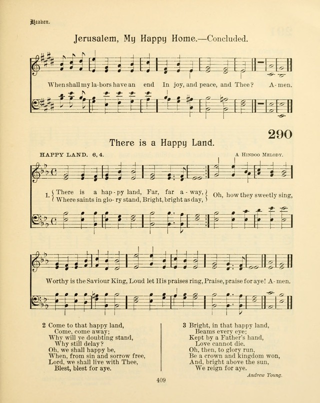 Sunday-School Book: with music: for the use of the Evangelical Lutheran congregations (Rev. and Enl.) page 411