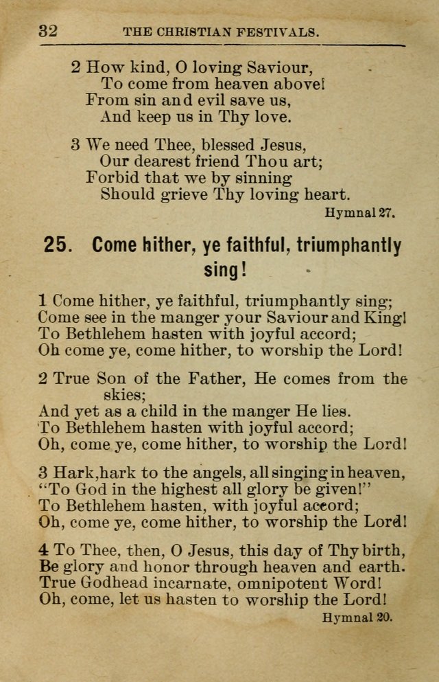 Sunday School Book: containing liturgy and hymns for the Sunday School (Rev. and Enl. Ed.) page 32