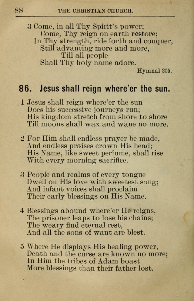 Sunday School Book: containing liturgy and hymns for the Sunday School (Rev. and Enl. Ed.) page 88