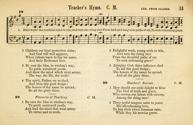 The Sabbath School: a complete collection of hymns and tunes for Sabbath schools, families, and social gatherings page 13
