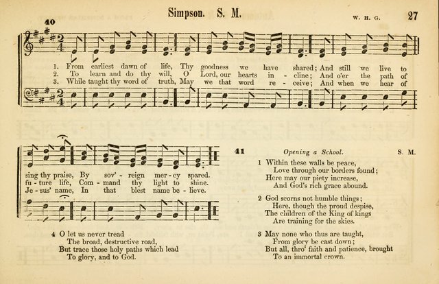 The Sabbath School: a complete collection of hymns and tunes for Sabbath schools, families, and social gatherings page 27