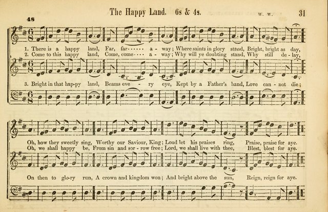 The Sabbath School: a complete collection of hymns and tunes for Sabbath schools, families, and social gatherings page 31