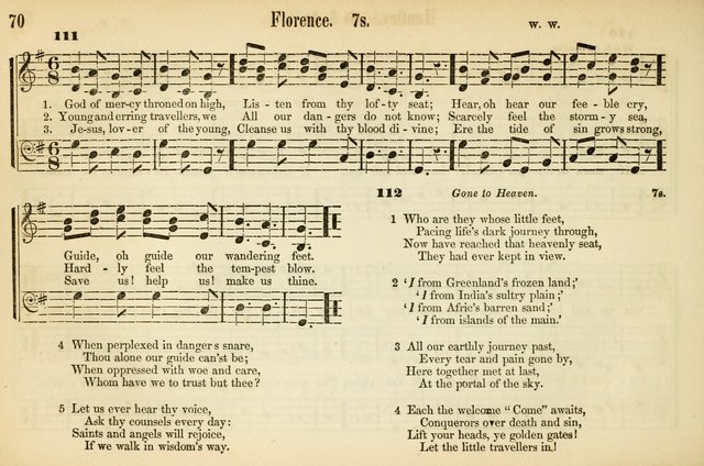 The Sabbath School: a complete collection of hymns and tunes for Sabbath schools, families, and social gatherings page 70
