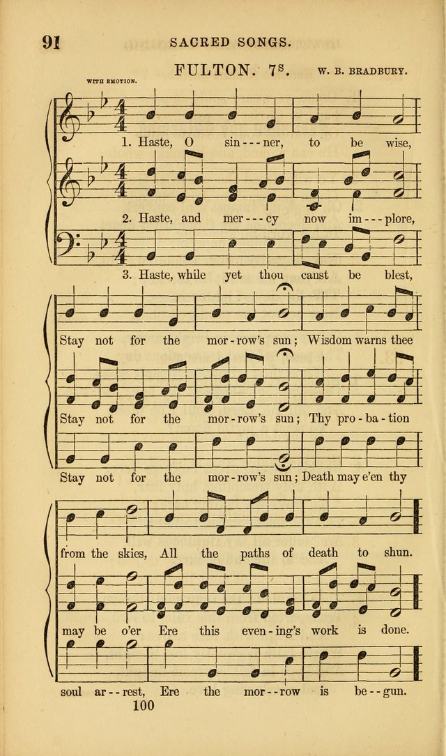 Sacred Songs for Family and Social Worship: comprising the most approved spiritual hymns with chaste and popular tunes ( New ed. rev. and enl.) page 100