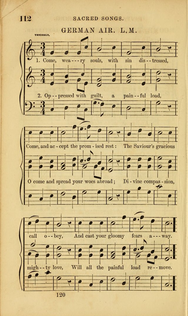 Sacred Songs for Family and Social Worship: comprising the most approved spiritual hymns with chaste and popular tunes ( New ed. rev. and enl.) page 122