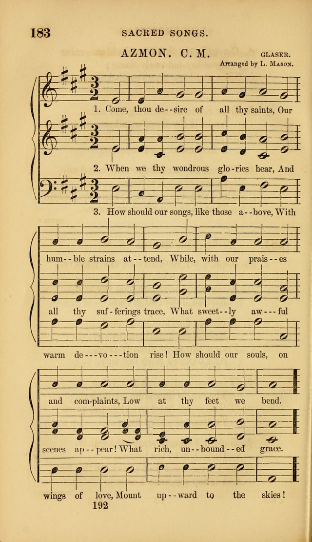 Sacred Songs for Family and Social Worship: comprising the most approved spiritual hymns with chaste and popular tunes ( New ed. rev. and enl.) page 194