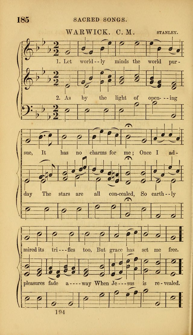 Sacred Songs for Family and Social Worship: comprising the most approved spiritual hymns with chaste and popular tunes ( New ed. rev. and enl.) page 196