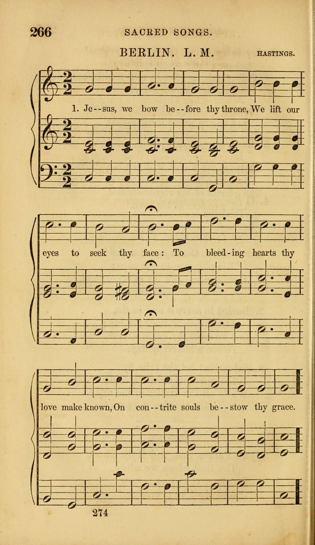 Sacred Songs for Family and Social Worship: comprising the most approved spiritual hymns with chaste and popular tunes ( New ed. rev. and enl.) page 276