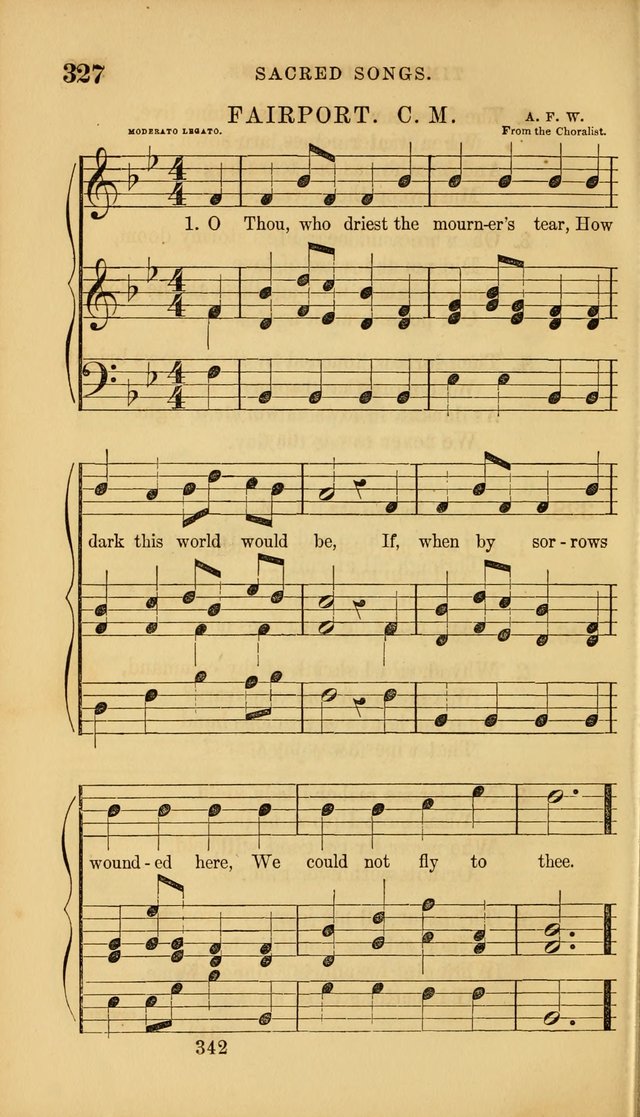 Sacred Songs for Family and Social Worship: comprising the most approved spiritual hymns with chaste and popular tunes ( New ed. rev. and enl.) page 344
