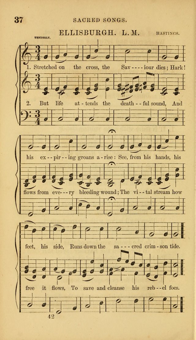 Sacred Songs for Family and Social Worship: comprising the most approved spiritual hymns with chaste and popular tunes ( New ed. rev. and enl.) page 42