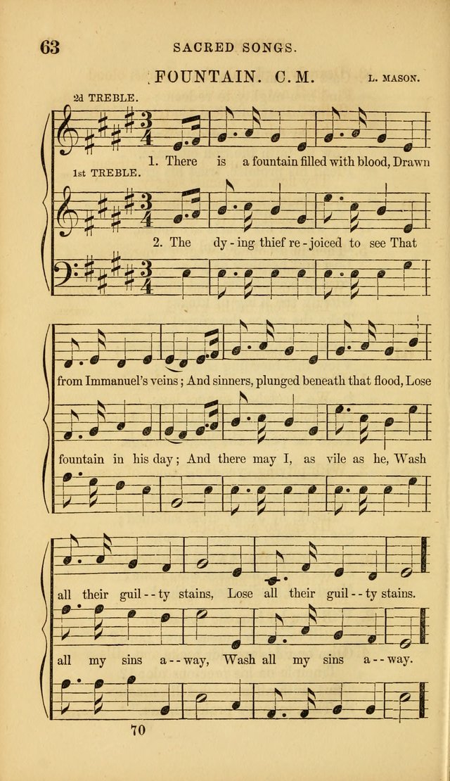 Sacred Songs for Family and Social Worship: comprising the most approved spiritual hymns with chaste and popular tunes ( New ed. rev. and enl.) page 70