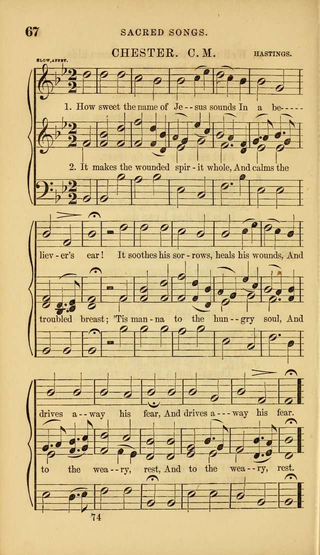 Sacred Songs for Family and Social Worship: comprising the most approved spiritual hymns with chaste and popular tunes ( New ed. rev. and enl.) page 74