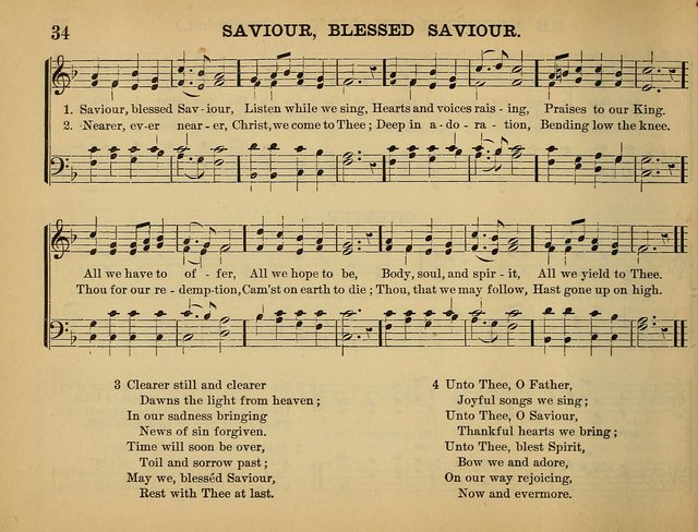 The Sunday School Hymnal: a collection of hymns and music for use in Sunday school services and social meetings page 34