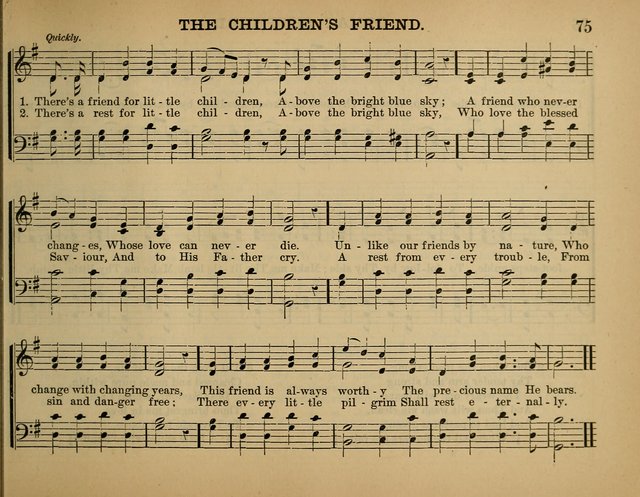 The Sunday School Hymnal: a collection of hymns and music for use in Sunday school services and social meetings page 75