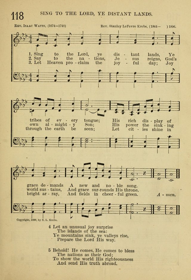 The Sunday School Hymnal: with offices of devotion page 138