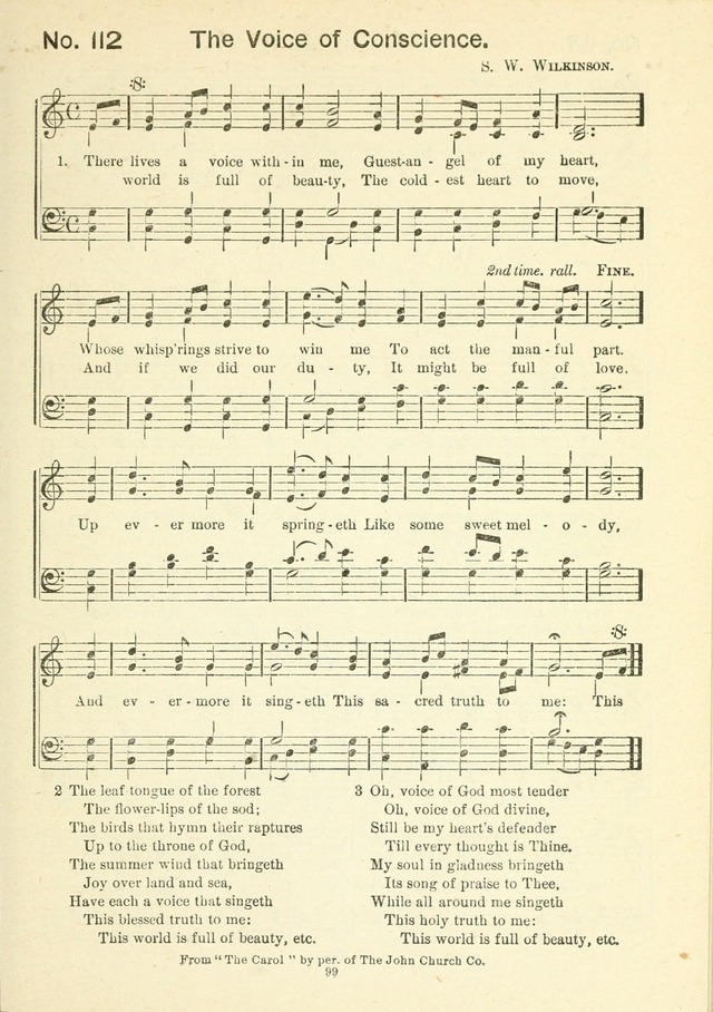 The Sabbath School Hymnal, a collection of songs, services and responses for Jewish Sabbath schools, and homes 4th rev. ed. page 100