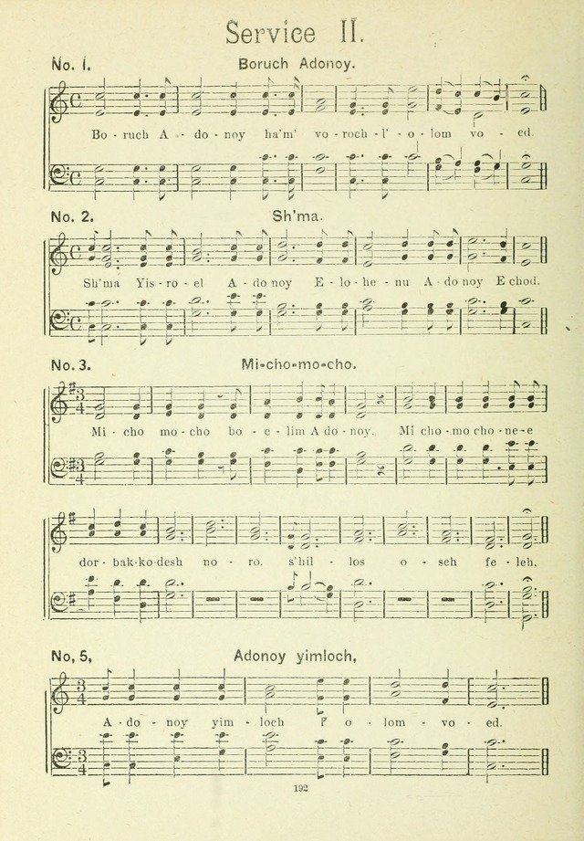 The Sabbath School Hymnal, a collection of songs, services and responses for Jewish Sabbath schools, and homes 4th rev. ed. page 193