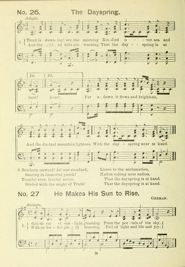 The Sabbath School Hymnal, a collection of songs, services and responses for Jewish Sabbath schools, and homes 4th rev. ed. page 25
