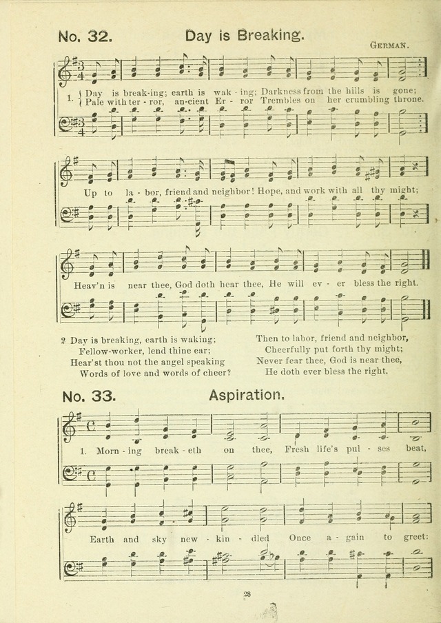 The Sabbath School Hymnal, a collection of songs, services and responses for Jewish Sabbath schools, and homes 4th rev. ed. page 29