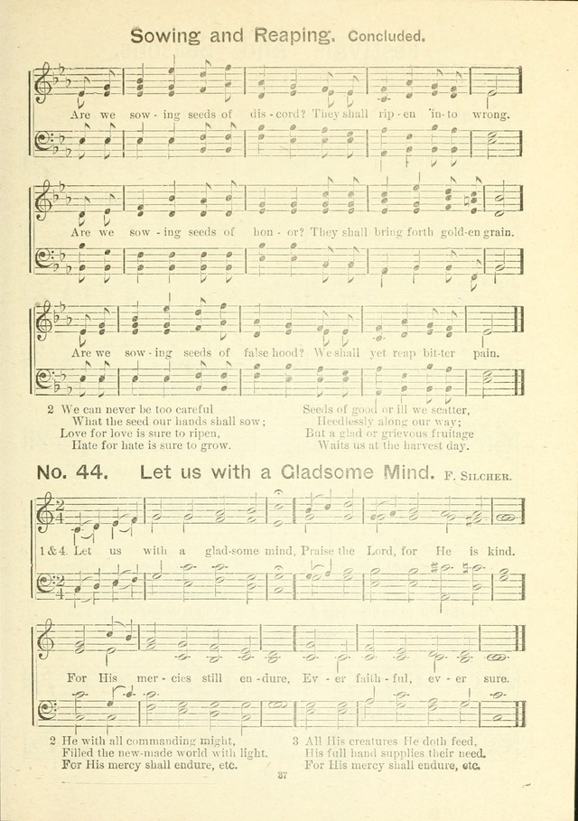 The Sabbath School Hymnal, a collection of songs, services and responses for Jewish Sabbath schools, and homes 4th rev. ed. page 38