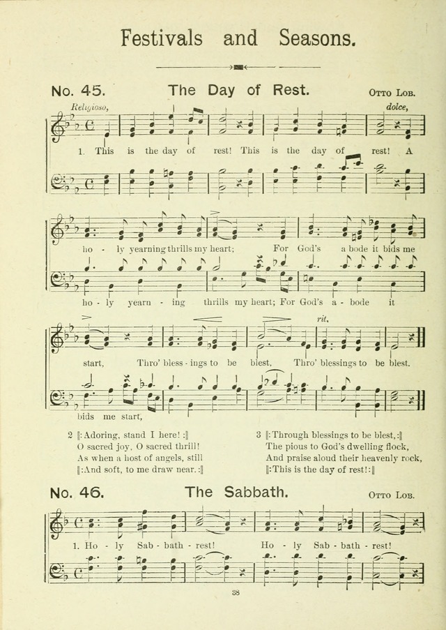 The Sabbath School Hymnal, a collection of songs, services and responses for Jewish Sabbath schools, and homes 4th rev. ed. page 39