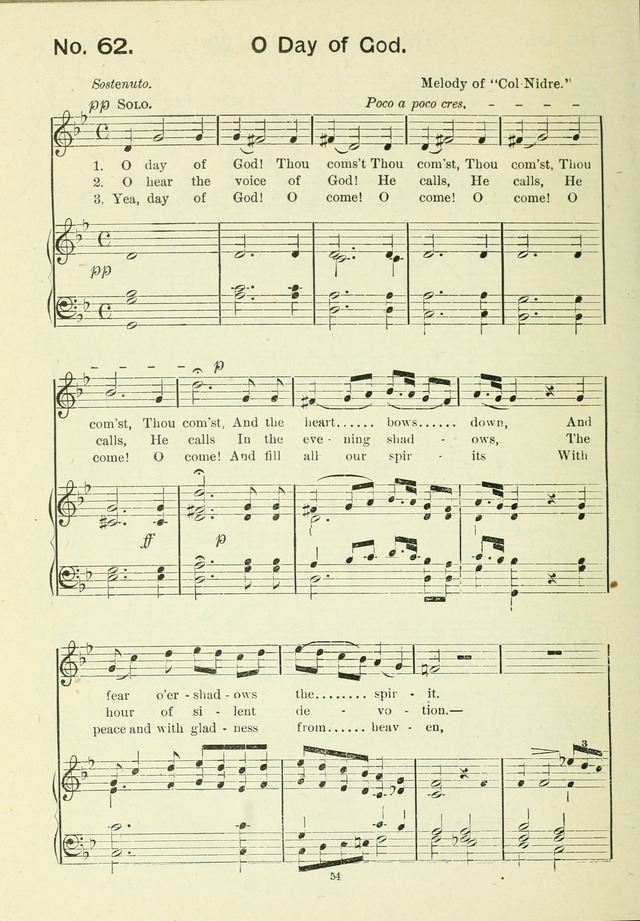 The Sabbath School Hymnal, a collection of songs, services and responses for Jewish Sabbath schools, and homes 4th rev. ed. page 55