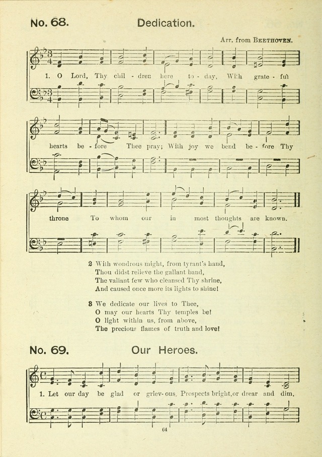 The Sabbath School Hymnal, a collection of songs, services and responses for Jewish Sabbath schools, and homes 4th rev. ed. page 65