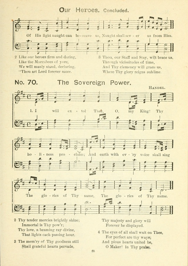 The Sabbath School Hymnal, a collection of songs, services and responses for Jewish Sabbath schools, and homes 4th rev. ed. page 66