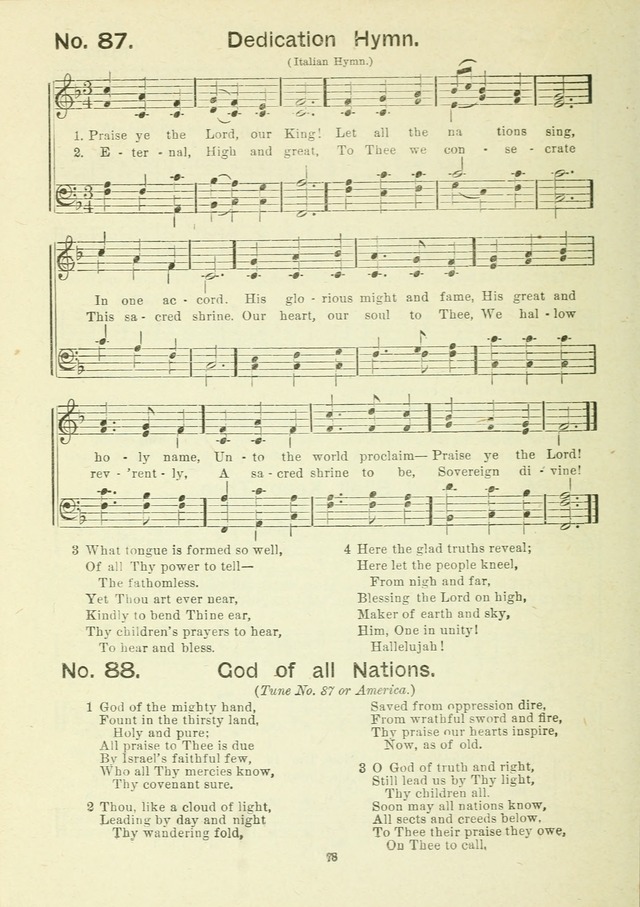 The Sabbath School Hymnal, a collection of songs, services and responses for Jewish Sabbath schools, and homes 4th rev. ed. page 79