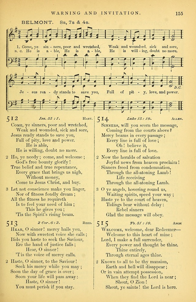 Songs for the Sanctuary: or hymns and tunes for Christian Worship page 156