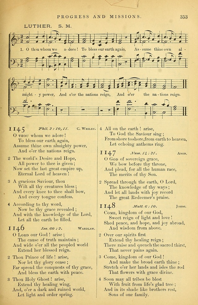 Songs for the Sanctuary: or hymns and tunes for Christian Worship page 354