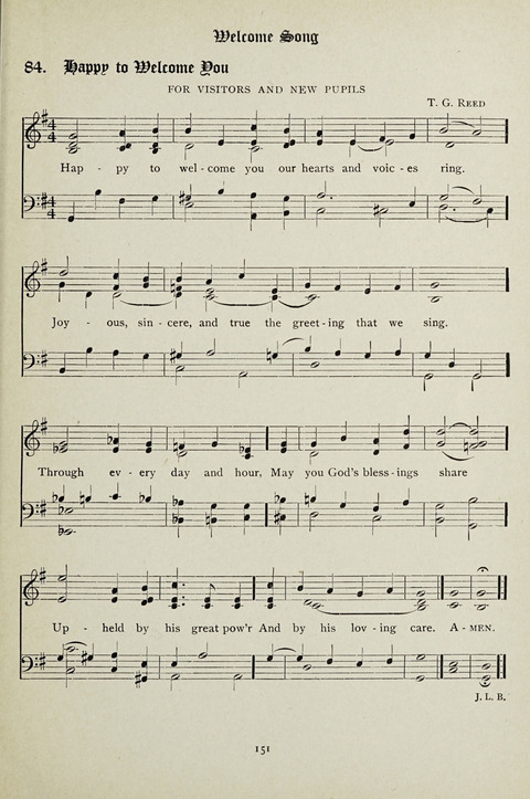 Services and Songs: for use in the Junior Department of the Church School page 151