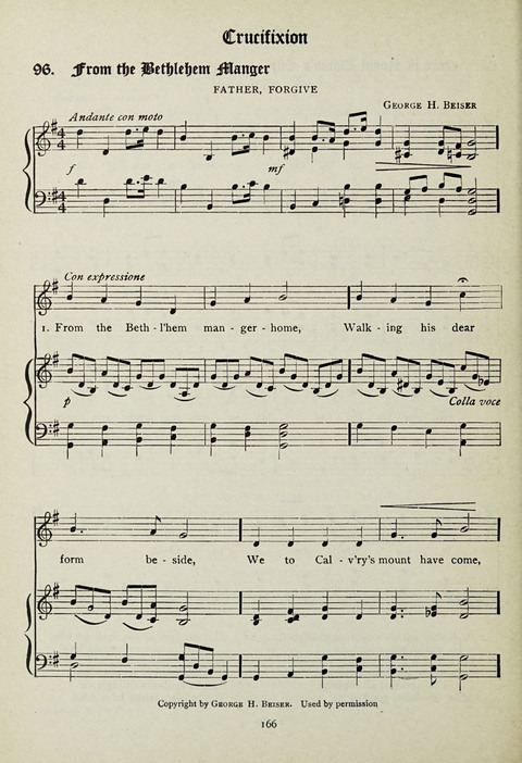 Services and Songs: for use in the Junior Department of the Church School page 166