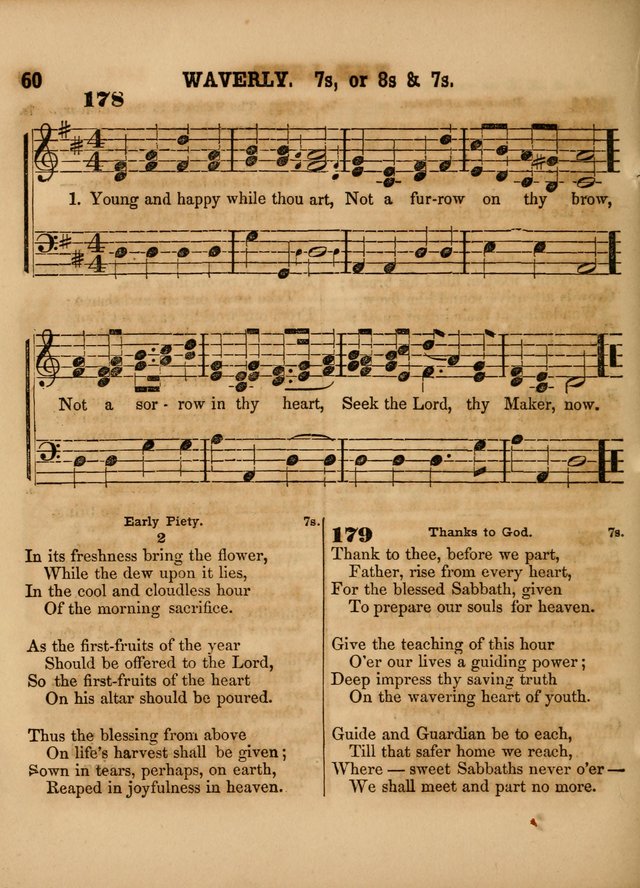 The Sabbath School Lute: a selection of hymns and appropriate melodies, adapted to the wants of Sabbath schools, families and social meetings page 60