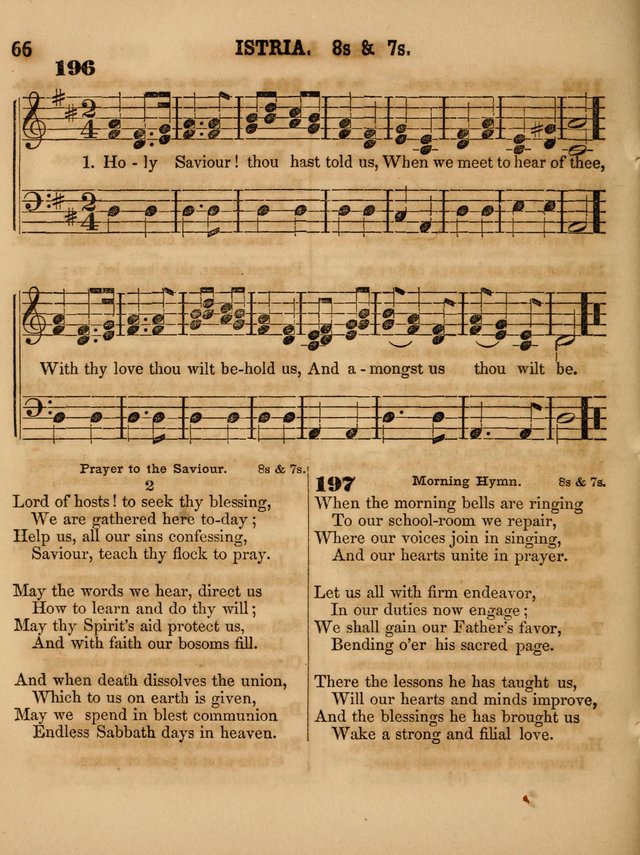 The Sabbath School Lute: a selection of hymns and appropriate melodies, adapted to the wants of Sabbath schools, families and social meetings page 66